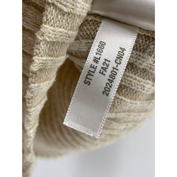 MADEWELL Women's Tan Ribbed Shrunken V-Neck Long Sleeve Cardigan SZ S - Picture 11 of 11